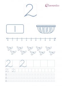 Számok gyakorlása 1-től 10-ig: 2