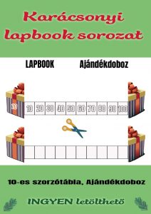 Karácsonyi lapbook sorozat / 10-es szorzótábla, Ajándékdoboz/
