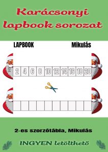 Karácsonyi lapbook sorozat / 2-es szorzótábla, Mikulás/