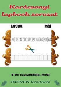 Karácsonyi lapbook sorozat / 4-es szorzótábla, Mézi/