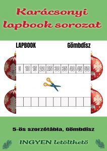 Karácsonyi lapbook sorozat / 5-ös szorzótábla, Gömbdísz/
