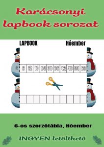 Karácsonyi lapbook sorozat /6-os szorzótábla, Hóember/
