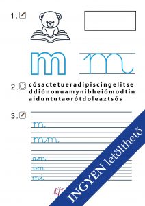 A „m” betű írásának gyakorlása játékosan