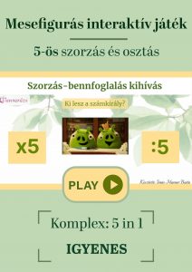 Interaktív játék az 5-ös szorzás és osztás gyakorlásához – 5 online feladat egyben