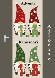 Első osztályos karácsonyi ajtódíszek pedagógusoknak – Boldog ünnepeket!