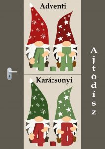 Negyedik osztályos karácsonyi ajtódíszek pedagógusoknak – Boldog ünnepeket!