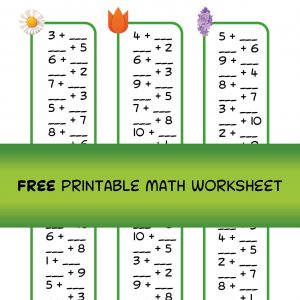 Free printable math worksheet for first graders – Practicing number 11 decomposition with fun spring-themed exercises. Engaging math activities with colorful tulip designs to help kids learn number breakdown and number complements.