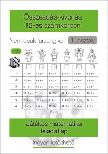 Játékos matematika feladatlap 1. osztályosoknak – Összeadás és kivonás gyakorlása színezős játékban