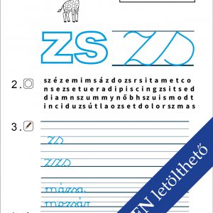 Játékos, színezhető feladatlap a „zs” betű írásának gyakorlására. Tartalmaz nyomtatott betű színezést, betűkereső játékot és írásgyakorlatokat, hogy a gyerekek könnyen és élvezetesen sajátíthassák el a helyes betűformálást.