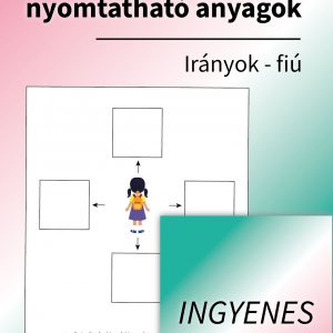 Ez a nyomtatható feladatlap segít a gyerekeknek az irányok gyakorlásában játékos módon. A kislányos változatban a gyerekek különböző irányokba rajzolnak, miközben erősítik a térbeli tájékozódásukat, ami fontos a betűk és számok írásában.