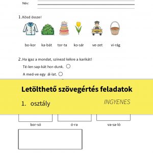 Ezek a letölthető szövegértés feladatok 1. osztályosoknak készültek. Három feladatot tartamlaznak: 1. Első feladat – A gyerekeknek képeket kell összekapcsolniuk a megfelelő szavakkal, segítve a szókincs bővítését és a vizuális figyelem fejlesztését. 2. Második feladat – Igaz-hamis állítások eldöntése, amely fejleszti a gyermekek szövegértési és kritikai gondolkodását. 3. Harmadik feladat – Rajzolás a szavak és mondatok alapján, amely segíti a kreativitás és a szöveg mélyebb megértésének fejlődését.