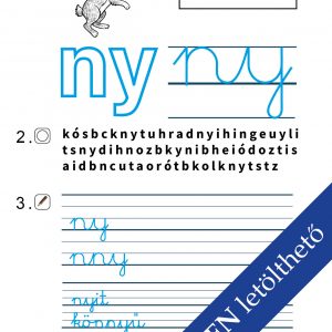Játékos ny betű írás gyakorló feladatlap gyerekeknek – Ingyenesen letölthető, nyomtatható betűírás fejlesztő feladatlap, amely segíti az óvodások és kisiskolások íráskészségét. A gyerekek különböző játékos feladatokkal gyakorolhatják a „ny” betű helyes írását és felismerését, miközben fejlesztik a finommotorikájukat és koncentrációjukat.