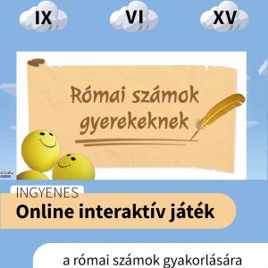 Római számok gyerekeknek: egy inspiráló kép, hogy a gyerekek próbálják ki az interaktív játékot, amely segít a római számok gyakorlásában.