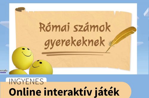 Római számok gyerekeknek: egy inspiráló kép, hogy a gyerekek próbálják ki az interaktív játékot, amely segít a római számok gyakorlásában.