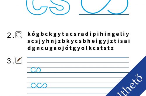 Letölthető írásgyakorló feladatlap első osztályosoknak – cs betű írásának játékos gyakorlása színezéssel és betűkereső feladattal.