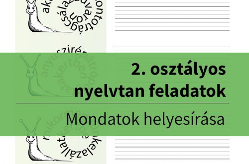 Második osztályos nyelvtan feladatok - mondatok helyesírása csigás feladatlappal