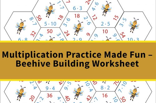Fun Bee-Themed Multiplication Worksheet for Kids