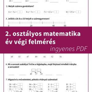 2. osztályos matematika év végi felmérés - ingyenes letölthető feladatlap gyermeked felkészüléséhez.