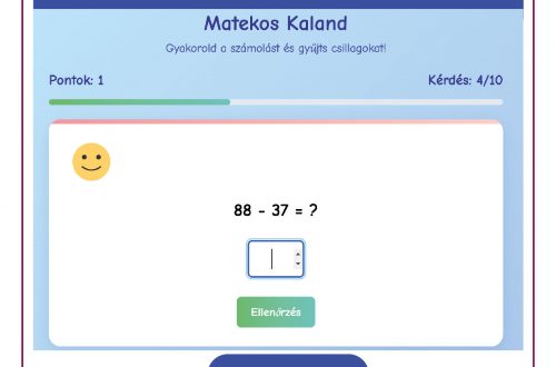 Matematika 2. osztály online jaték gyerekeknek, amivel a számolási rutint lehet fejleszteni