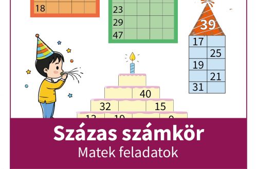Másodikos matematika feladatlap játékos gyakorláshoz a százas számkörön belül – ingyenesen letölthető PDF