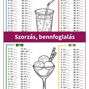 Nyárias színezős feladatlap, amely a szorzás, bennfoglalás gyakorlásában segít másodikosoknak. A feladatok játékos formában segítik a tanulást, és színezhető ábrák is találhatóak, hogy motiválják a gyerekeket. Alkalmas csoportmunkára is.