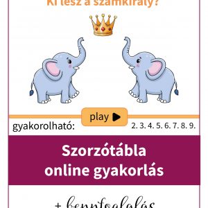 A szorzótábla online gyakorlás segítségével a gyerekek játékosan tanulhatják meg a szorzókat, miközben fejlesztik a koncentrációt és a problémamegoldó képességet. Az interaktív feladatok motiválják a gyerekeket a folyamatos gyakorlásra. A "Ki lesz a számkirály?" játék minden szorzótáblát lefed, így célzottan lehet gyakorolni a gyenge pontokat is.