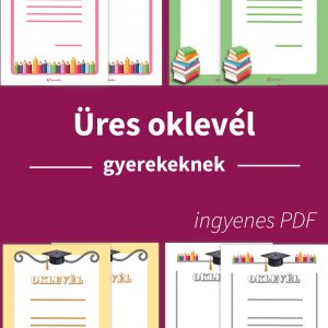 Négy különböző üres oklevél sablon gyerekeknek testreszabható középső résszel.