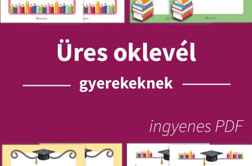Négy különböző üres oklevél sablon gyerekeknek testreszabható középső résszel.