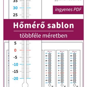 Ez a hőmérő sablon különböző méretekben segíti a gyerekeket, hogy vizuálisan is ábrázolni tudják a hőmérsékletet, ami segít a negatív számok megértésében.
