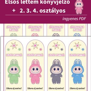 Elsős lettem könyvjelző – színes, kedves és praktikus ajándék elsősöknek, ingyenesen letölthető PDF formátumban.