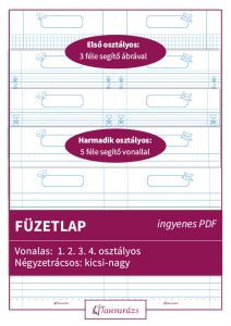 Füzetlap alsótagozatos gyerekeknek 1-4 osztályig, amely segíti a tanulást, pótolja a hiányzó füzeteket, és ideális otthoni gyakorlásra vagy iskolai használatra.