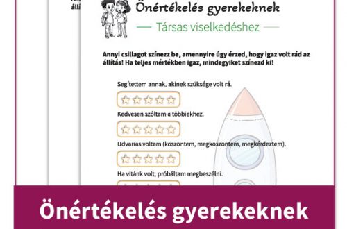 Három féle letölthető önértékelés gyerekeknek: társas viselkedéshez, tanórai munkához és házi feladathoz. Inygen letölthető.