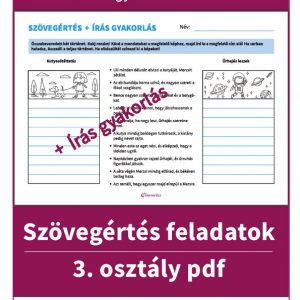 Szövegértés feladatok 3. osztály pdf formátumban – játékos, két összekeveredett történet-alapú gyakorlás nyomtatható feladatlapon