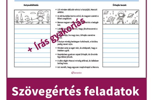 Szövegértés feladatok 3. osztály pdf formátumban – játékos, két összekeveredett történet-alapú gyakorlás nyomtatható feladatlapon