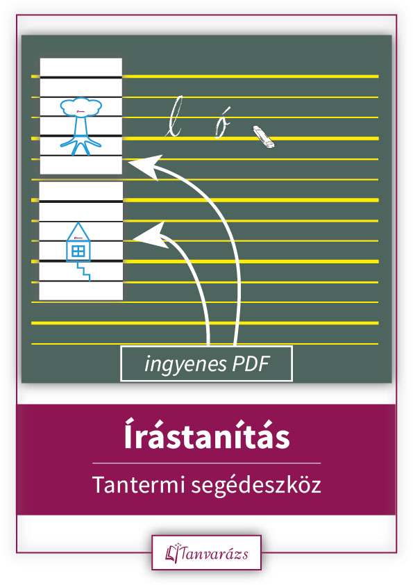 Színes tantermi segédeszköz az írástanításhoz – fás és házikós vonalrendszer gyerekeknek