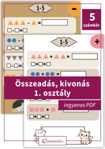 Összeadás, kivonás 1. osztály Színes, játékos feladatlap 1. osztályosoknak az összeadás és kivonás gyakorlására 5-ös számkörben.