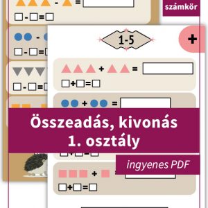 Összeadás, kivonás 1. osztály Színes, játékos feladatlap 1. osztályosoknak az összeadás és kivonás gyakorlására 5-ös számkörben.