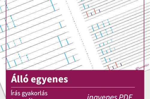 Ingyenesen letölthető álló egyenes gyakorló PDF: A képen az álló egyenes gyakorlására készült, letölthető PDF munkalap látható.