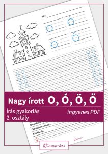 Nagy írott O Ó Ö Ő betűk gyakorlása ingyenes feladatlap segítségével