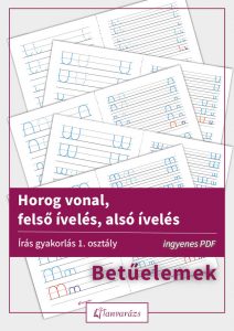 Horog vonal: Gyakorlólap a a betűelemek elsajátításához.