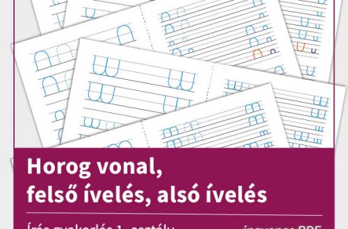 Horog vonal: Gyakorlólap a a betűelemek elsajátításához.