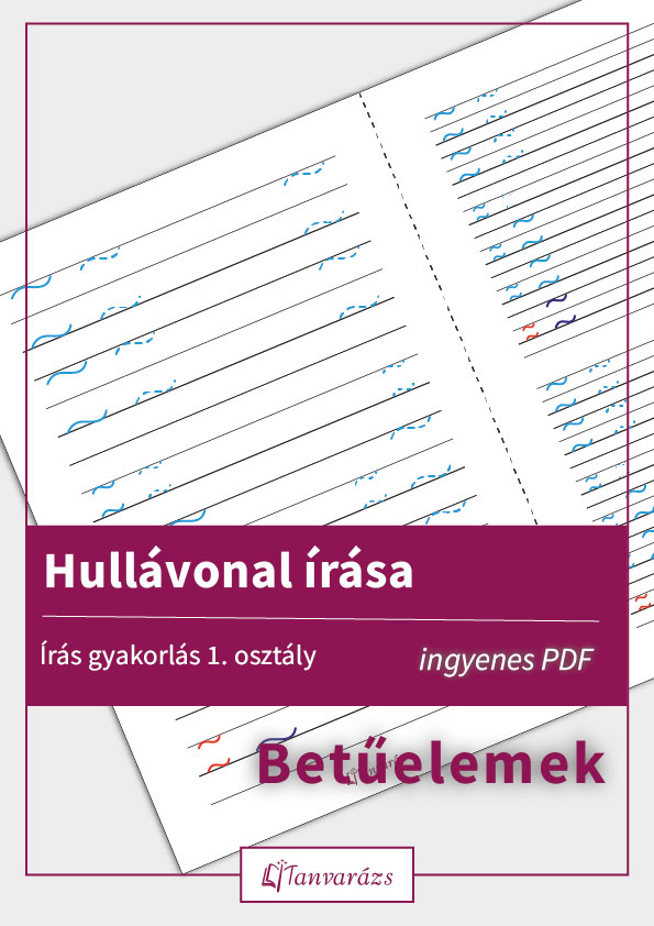 Hullámvonal írása gyakorlólap gyerekeknek, kézírás fejlesztés, finommotorika.