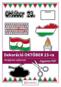 Dekoráció október 23-ra sablon: 8 ingyen letölhető sablon, amivel könnyedén el lehet készíteni az ünnepi dekorációt a faliújságra.