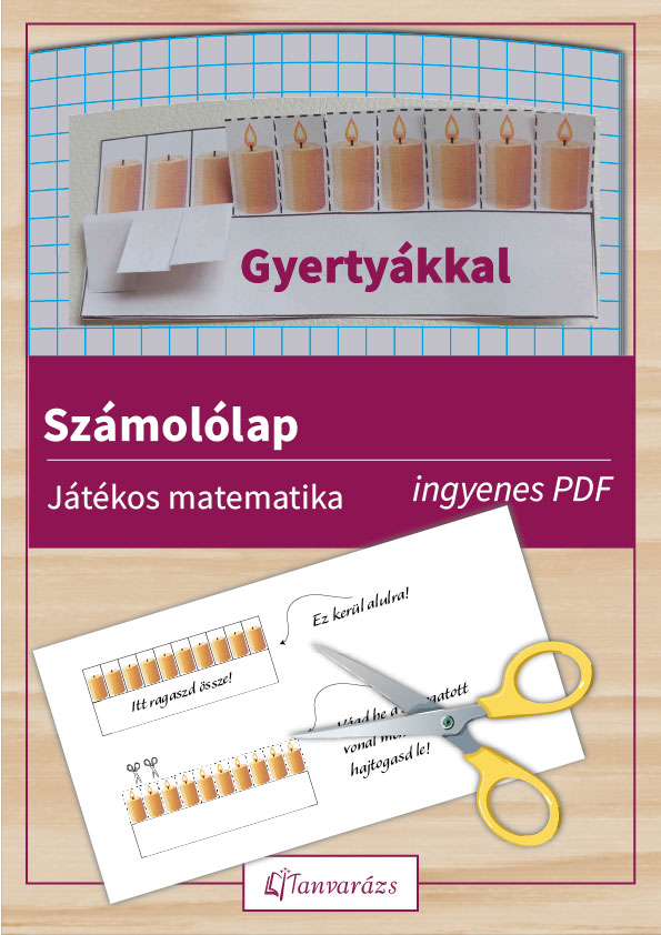 Számolólap első osztályosoknak – játékos összeadás és kivonás gyakorlása gyertyás feladatlapon