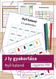 J ly gyakorlása, nyíl kaland feladatcsomag: szókeresés és nyílkártyás útvonalas gyakorló feladatok gyerekeknek