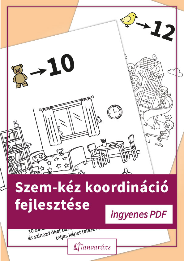 Szem-kéz koordináció fejlesztése gyerekeknek játékosan maci- és madárkereső feladatlappal
