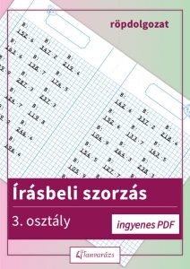 Írásbeli szorzás 3. osztály – nyomtatható feladatlap kutyás és cicás verzióban