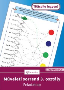 Műveleti sorrend 3. osztály feladatlap – játékos halszínezős matematika feladat