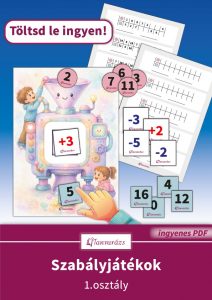 Szabályjátékok 1. osztály számára, játékos matematikai gépjáték feladatlappal és szemléltető eszközzel