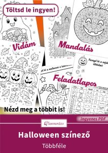 Halloween színező és játékos feladatlapok gyerekeknek, tökös, szellemes és vidám motívumokkal